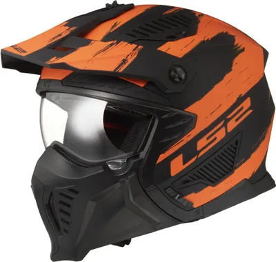 Image de Casque Jet LS2 OF606 DRIFTER Mud noir mat-orange taille XL