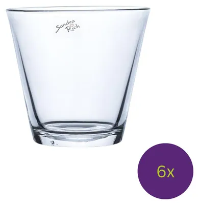 Produktbild von 6er Set Windlichter, Glasvasen, Dekogläser CONI H. 13cm D. 14cm Sandra Rich