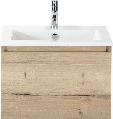 Obrázok produktu pre Kúpeľňový nábytkový set Sanox Frozen farba čela dub prírodný ŠxVxH 61 x 42 x 46 cm s keramickým umývadlom
