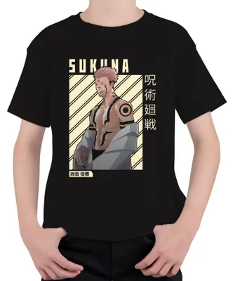 Produktbild von Sukuna Jujutsu Kaisen Ryomen Sukuna Anime Manga Otaku Geschenk Kinder T-Shirt, Schwarz, 140