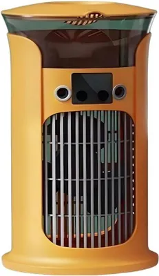 Zdjęcie produktu dla Mini klimatyzator, 880 ml, 4-stopniowy, ręczny klimatyzator z 3 prędkościami, cichy wentylator turbinowy, przenośny klimatyzator do domu i biura, pomarańczowy, klasa energetyczna A