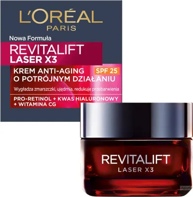 Immagine prodotto di Loreal Revitalift Laser X3 Crema Antirughe SPF25 Giorno 50ml