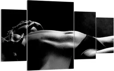 Produktbild von Bild auf Leinwand - Leinwandbild - Anatomie Frau nackt - 160x90cm - Wand Bild - Wanddeko - Leinwanddruck - Bilder - Kunstdruck - Wanddekoration - Leinwand bilder - Wandkunst - DL160x90-1362