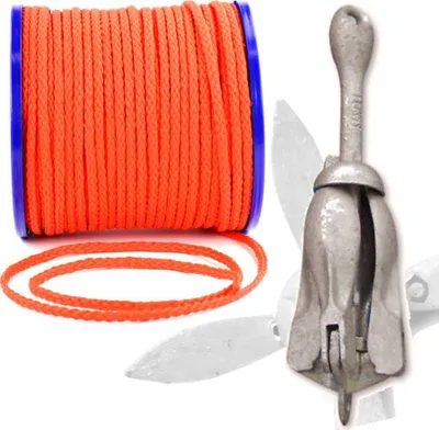 Produktbild von Ankerset Faltklappanker 3,2 kg + Ankerleine 8mm 15m PE Schwimmfähig