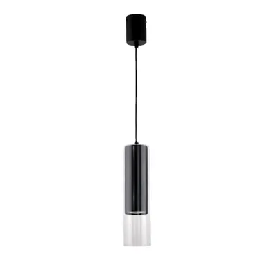 Zdjęcie produktu dla Lampa wisząca Manacor czarno-transparentna 1xGU10x50W szkło wym:150x7x7cm IP20 Light Prestige