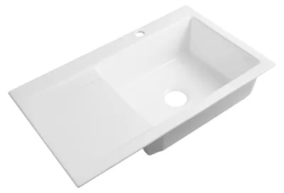 Produktbild von Sapho AVORIA Keramikspüle mit Abtropffläche, 86x51cm, Weiß