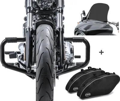 Immagine prodotto di Set crash bar + borse interne + parabrezza L per Harley Sportglide 18-