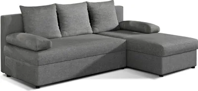 Zdjęcie produktu dla Szara sofa narożna z funkcją spania GINO, dwustronna