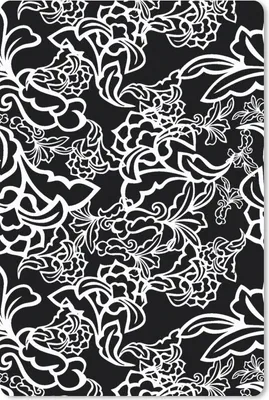Produktbild von MuchoWow® Mauspad Mousepad Muster - Blume - Schwarz und Weiß 40x60 cm - Mousepads - Maus Mat - Pad - Mausunterlage - Schreibtisch Accesoire
