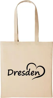 Produktbild von Huuraa Baumwollbeutel Dresden Geschenk Einkaufstasche Natural 10 Liter Baumwolle Dresden Accessoire