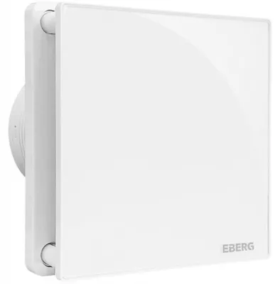 Zdjęcie produktu dla EBERG EVO WM 100 T Wentylator Łazienkowy 100 mm Timer Klapa Zwrotna Biały Mat