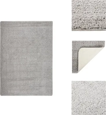 Image de vidaXL Tapis Shaggy Gris clair 160x230 cm Antidérapant - Tapis