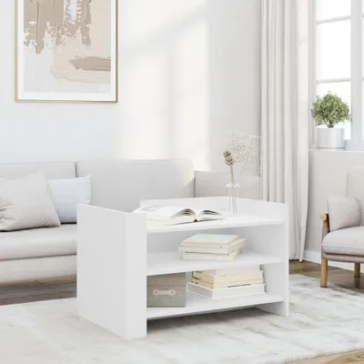 Produktbild von "2026 Promotion" Couchtisch Wohnzimmer - Kaffeetisch - Weiß - 80x50x50 cm Holzwerkstoff - Sofatisch CC30594