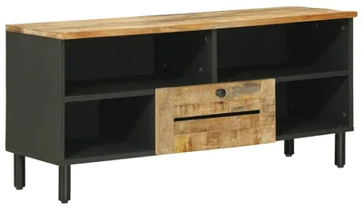 Image de vidaXL - Meubles de rangement, bois massif de mangue, couleur naturelle, 100 x 33 x 46 cm