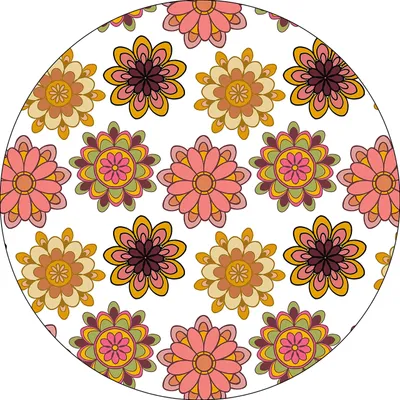Runde Mauspad, Blumenmuster, rutschfest, 22 cm