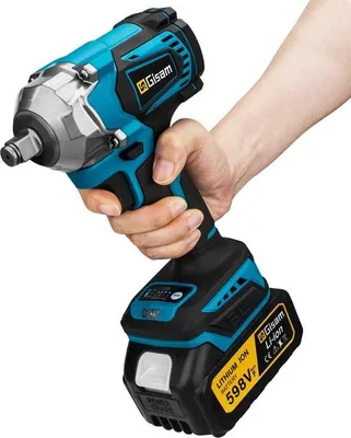 Produktbild von Elektrische Schlagmorschleuder - Schraubendrehmaschine - mit 1 Akku und Ladegerät - Schwarz Blau