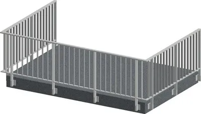 Produktbild von Pertura Geländerset Triton U-Form Aluminium taupe Seitenmontage 8 m