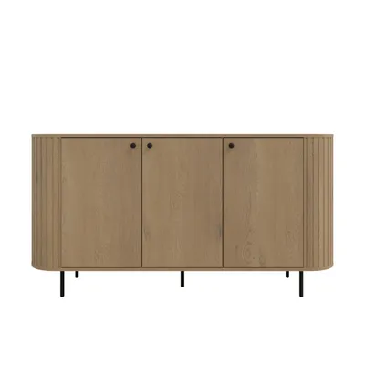 Produktbild von Kommode OVARO II 165 cm mit 3 Türen – Modernes Sideboard mit viel Stauraum für Wohnzimmer, Esszimmer und Flur – Cremona