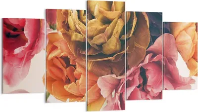Produktbild von Bild auf Leinwand - Leinwandbild - 5 Teile - Blumenstrauß Blumen Braut - 160x85cm - Wand Bild - Wanddeko - Wandbilder - Leinwanddruck - Bilder - Wanddekoration - Leinwand bilder - EA160x85-5025