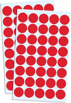Image de Autocollants ronds adhésifs, diamètre de 20 mm, 8000 pièces, de couleur rouge, pour l'organisation