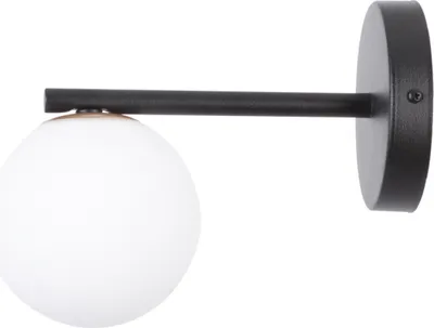 Obrázok produktu pre Nástenné svietidlo minimalistické čierne sklo biela guľa Gama 1xG9 12W Sigma Lighting