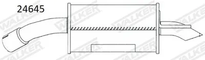 Zdjęcie produktu dla WALKER 24645 Tłumik końcowy do SAAB 9-3 Kombi (YS3F) Układ wydechowy