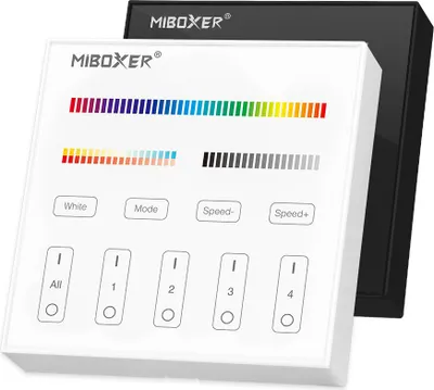 Obrázek produktu pro LED Solution Mi-Light RF Nástěnný dálkový ovladač pro RGB a CCT LED pásky, 4-kanálový Barevná varianta patice: Bílá B4