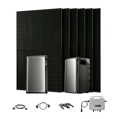 Produktbild von Powerness® Balkonkraftwerk mit Speicher 3840Wh, Ecoflow Stream Ultra mit AC Pro Speicher und 3000W Full Black Bifaziale Solarmodule (0% MwSt)