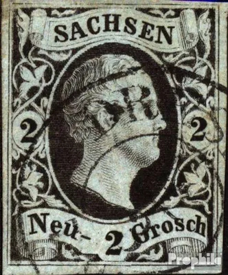 Produktbild von Briefmarken Sachsen 1851 Mi 5 Pracht gestempelt Friedrich August