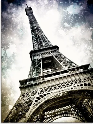 Produktbild von ARTland Glasbild Paris Eiffelturm Dekorativ Größe: 60x80 cm