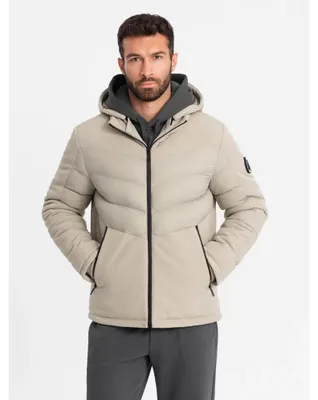 Obrázok produktu pre Ombre Clothing Pánska zimná bunda Amaniyyk béžová XL