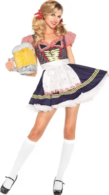 Produktbild von y Bayerin Damenkostüm Dirndl blau-rot-weiss