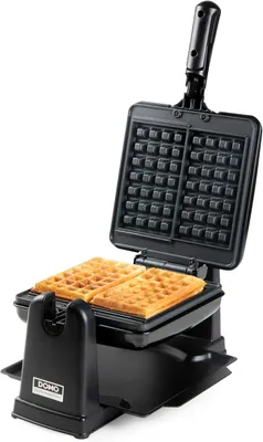 Image de Domo - Appareil à gaufres double, pour gaufres belges - Revêtement antiadhésif - 1400 W - Noir