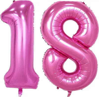Produktbild von Set -Folienballon - Pink/32inch - 1 + 8