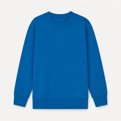 Sitztgut Kinder Sweatshirt in Royal Blau, Größe 98–104 (3–4 Jahre), KI-generiertes Bild