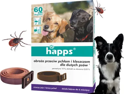 Obrázok produktu pre HAPPS - Obojok proti blchám a kliešťom pre veľké psy