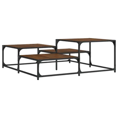 Produktbild von Couchtisch Braun Eichen-Optik 107x107x40 cm Holzwerkstoff