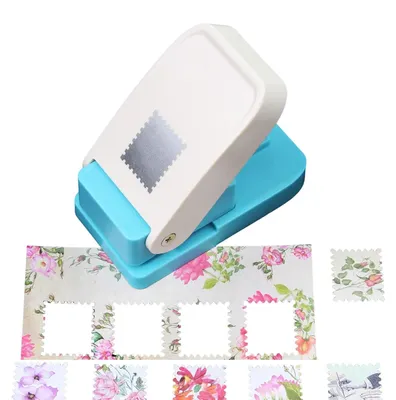 Produktbild von Briefmarken Stanzer - 2.6 x 2.1 cm - Briefmarkenform - Tragbarer Stempelstanzer - für DIY Scrapbooking Karton Briefumschläge, Etiketten Locher