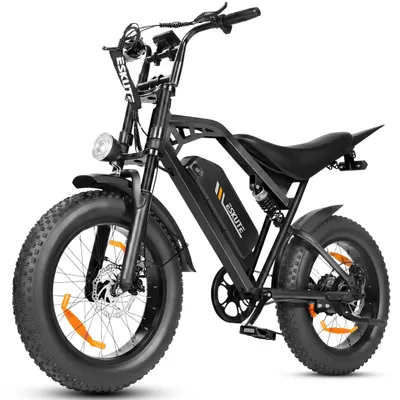 Image de V202 : Vélo électrique pour adultes - VTT électrique pliable - Moteur 250W - Batterie lithium 48V 20,8Ah - Roues de 50 cm avec pneus tout-terrain de 10 cm - Noir