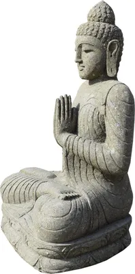 Immagine prodotto di Stonox Buddha statua Pali Gesto di umiltà Basanit resistente al gelo 70x60x100cm