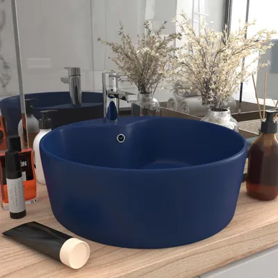 Produktbild von "im " Luxus-Waschbecken mit Überlauf Matt Dunkelblau 36x13 cm Keramik - Waschbecken CC769