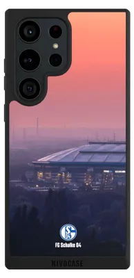 Produktbild von NIVOCASE Handyhülle für Samsung Galaxy S23 Ultra  Hülle NIVOpure Case Schwarz FC Schalke 04 Offizielles Lizenzprodukt Stadion