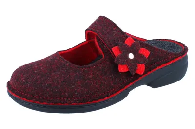 Produktbild von FINN COMFORT Arlberg Damen Hausschuhe rot Filz - Größe: 42