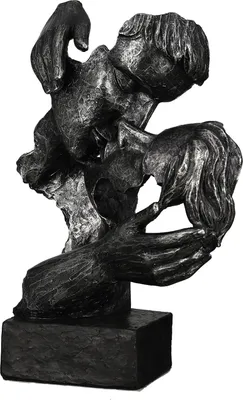 Produktbild von Casablanca by Gilde Dekofigur Skulptur Addiction antik-silberfarben H. 28 cm,89315