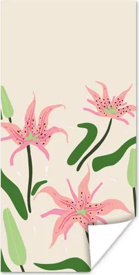 Produktbild von MuchoWow® Poster Blume - Rosa - Blätter 20x40 cm - Plakat - Foto