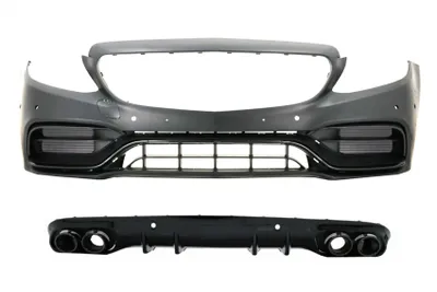 Immagine prodotto di Puntali diffusore paraurti per Mercedes C A205 C205 14-19 C63 Look Nero