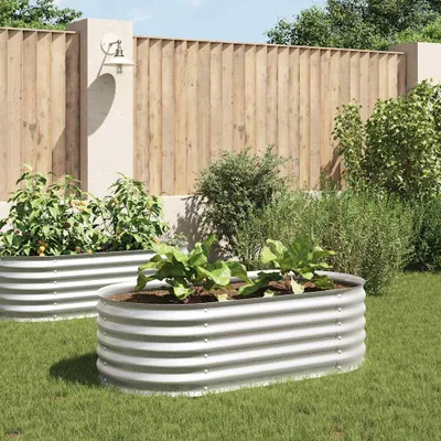 Produktbild von vidaXL Garten-Hochbeet 160x80x44 cm Verzinkter Stahl Silbern