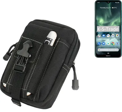 Produktbild von K-S-Trade Gürtel Tasche kompatibel mit Nokia 7.2 Gürteltasche Holster Schutz Hülle Handy Hülle Smartphone outdoor Handy-Hülle schwarz
