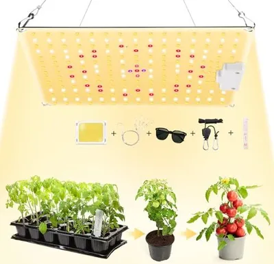 Obrázok produktu pre Vayalt 2023 LED lampa na rastliny, 600 W LED svetlo s plným spektrom, UV a Ir svetlo, vnútorný stan na pestovanie semien zeleniny