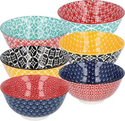 Produktbild von Famanu Müslischalen Set 6 Designs - Vintage Farben